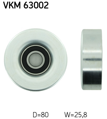 Galet enrouleur de courroie d'accessoires SKF VKM 63002